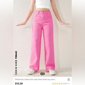 Pink kids SHEIN jeans